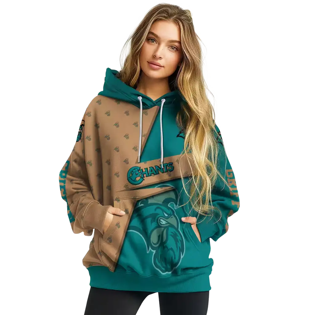 custom coastal carolina chanticleers abstract shape green hoodie high quality custom coastal carolina chanticleers abstract shape green hoodie high quality