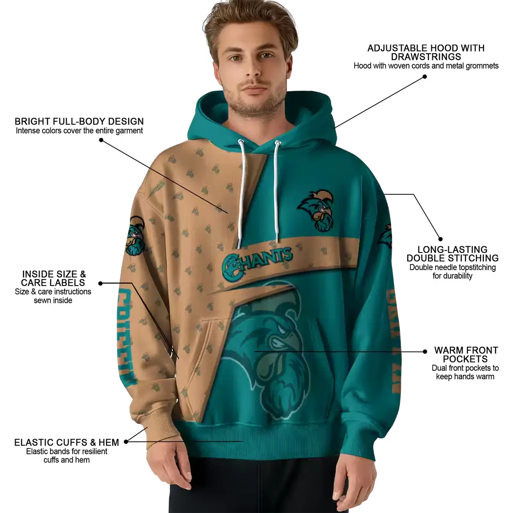 custom coastal carolina chanticleers abstract shape green hoodie latest model custom coastal carolina chanticleers abstract shape green hoodie latest model