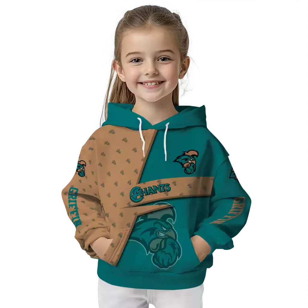 custom coastal carolina chanticleers abstract shape green hoodie top rated custom coastal carolina chanticleers abstract shape green hoodie top rated