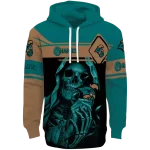 custom coastal carolina chanticleers grim reaper green black hoodie best selling