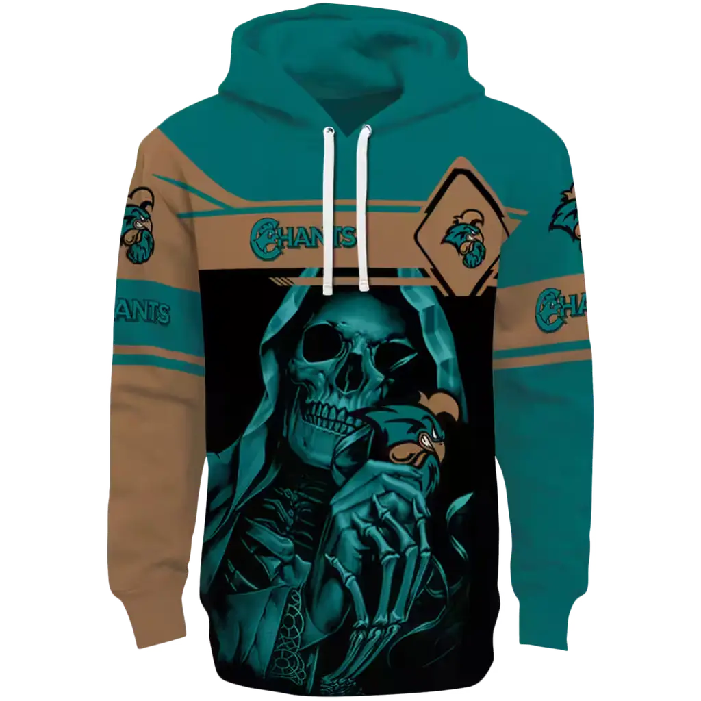 custom coastal carolina chanticleers grim reaper green black hoodie best selling custom coastal carolina chanticleers grim reaper green black hoodie best selling