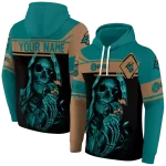 custom coastal carolina chanticleers grim reaper green black hoodie best selling
