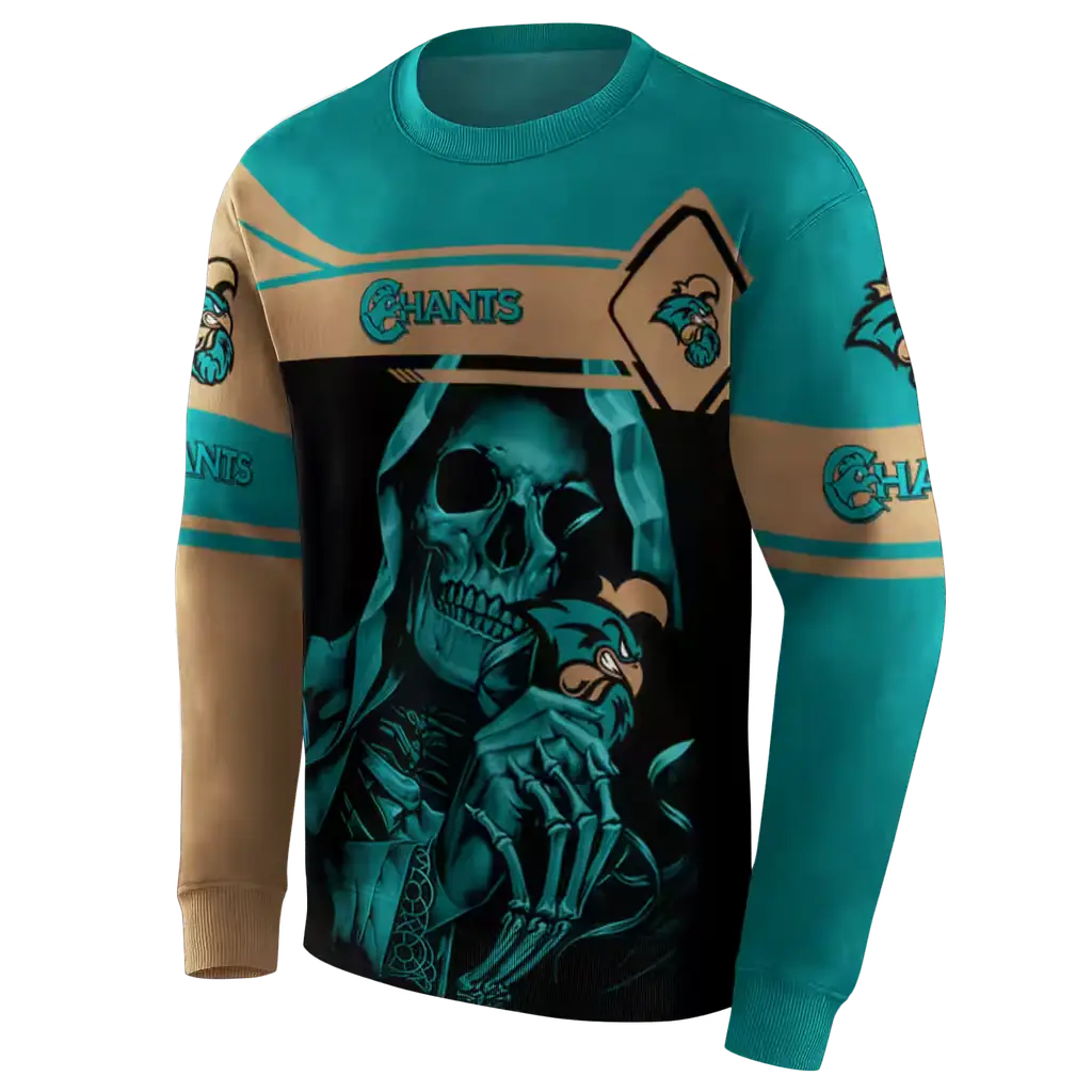 custom coastal carolina chanticleers grim reaper green black hoodie new arrival custom coastal carolina chanticleers grim reaper green black hoodie new arrival