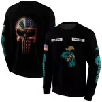 custom coastal carolina chanticleers punisher skull black hoodie best selling