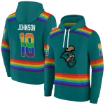 custom coastal carolina chanticleers rainbow stripes green hoodie best selling