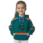 custom coastal carolina chanticleers rainbow stripes green hoodie best selling