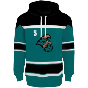 custom coastal carolina chanticleers striped pattern green hoodie best selling