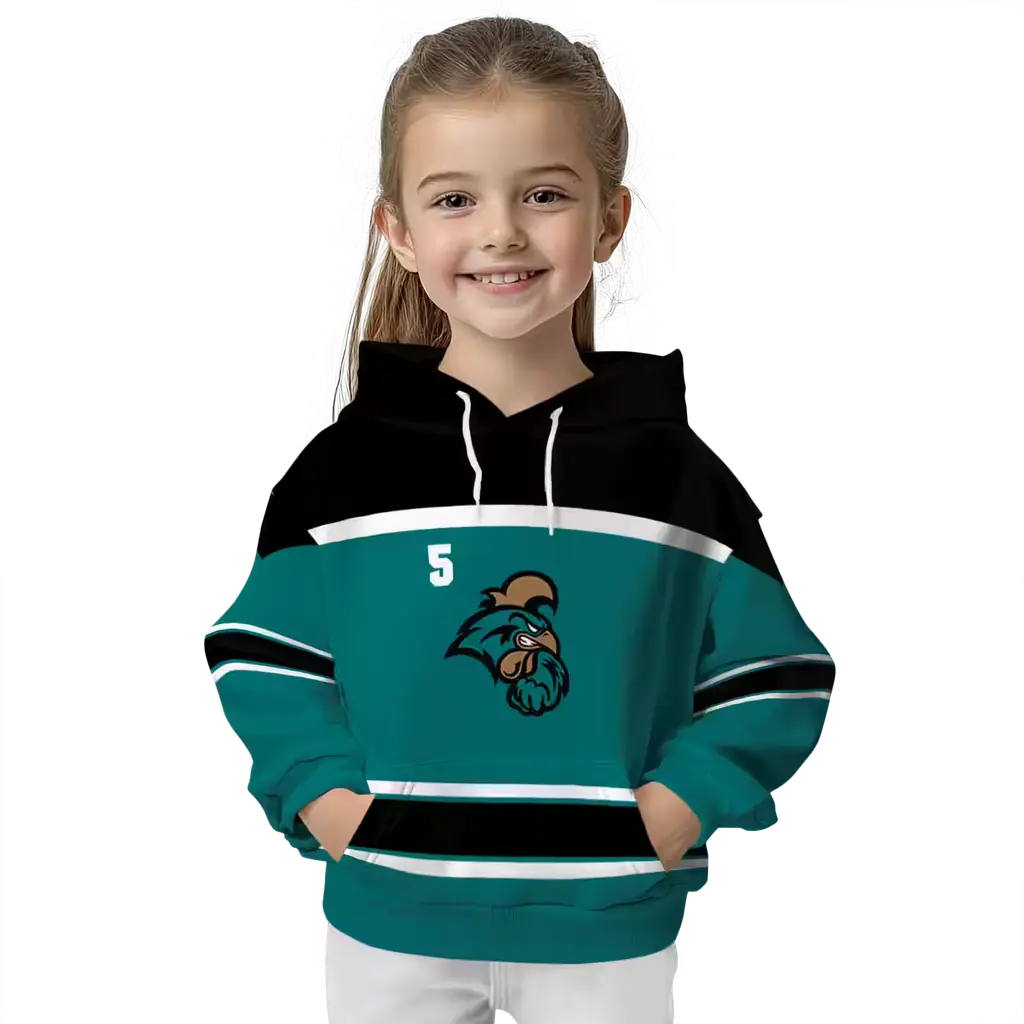 custom coastal carolina chanticleers striped pattern green hoodie top rated custom coastal carolina chanticleers striped pattern green hoodie top rated