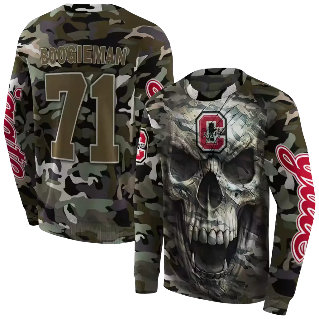 custom colgate raiders camo skull hoodie premium grade custom colgate raiders camo skull hoodie premium grade