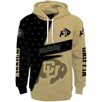 custom colorado buffaloes abstract shape gold hoodie best selling