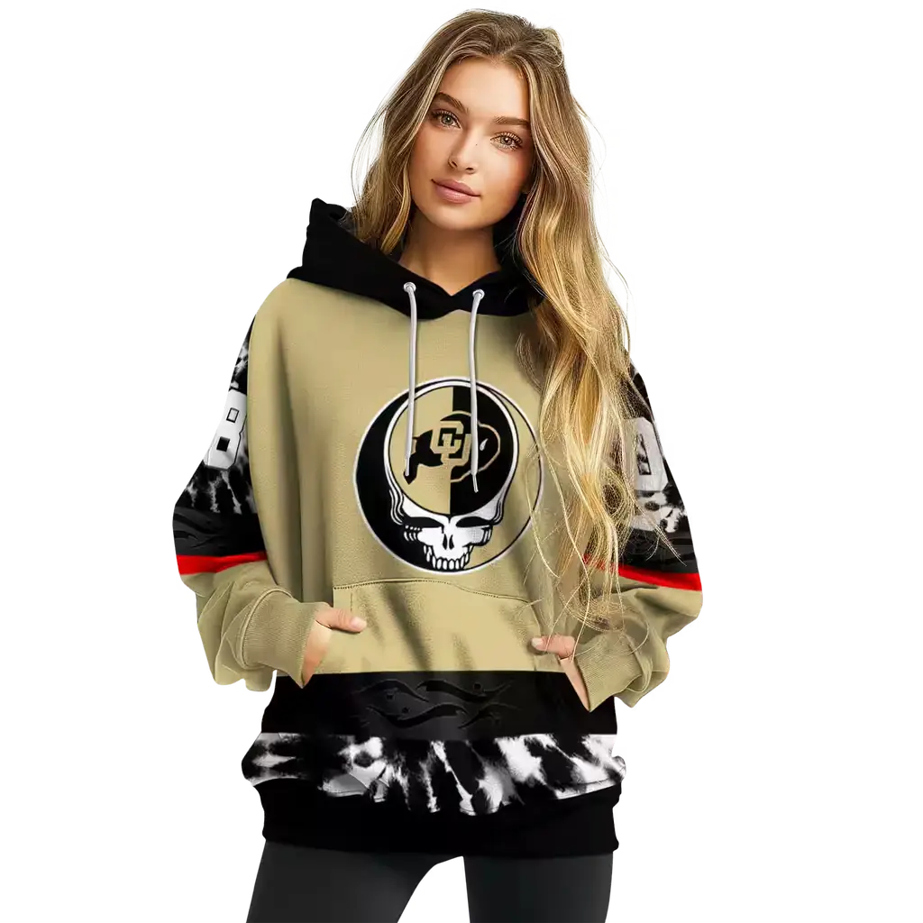custom colorado buffaloes grateful vibes gold hoodie high quality custom colorado buffaloes grateful vibes gold hoodie high quality