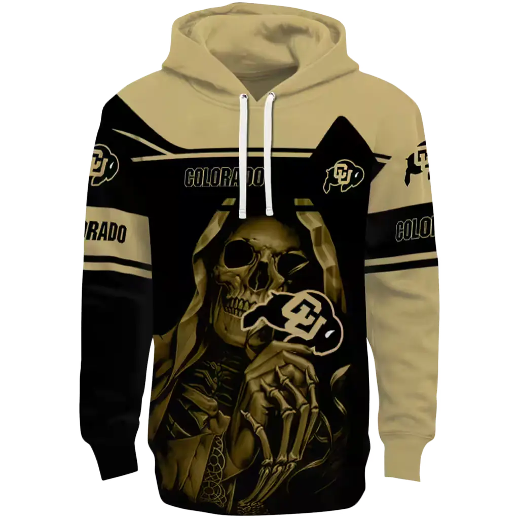 custom colorado buffaloes grim reaper gold black hoodie best selling custom colorado buffaloes grim reaper gold black hoodie best selling