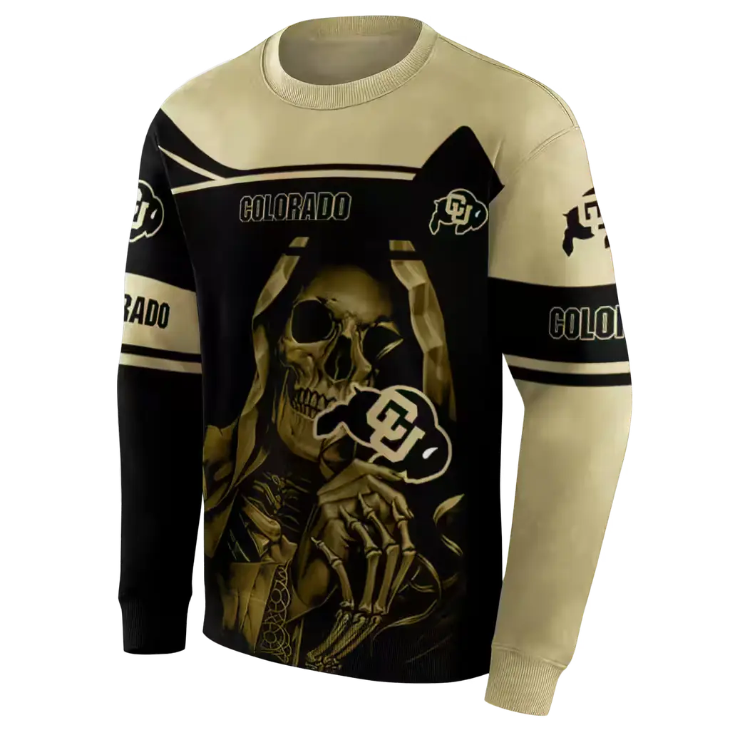 custom colorado buffaloes grim reaper gold black hoodie new arrival custom colorado buffaloes grim reaper gold black hoodie new arrival