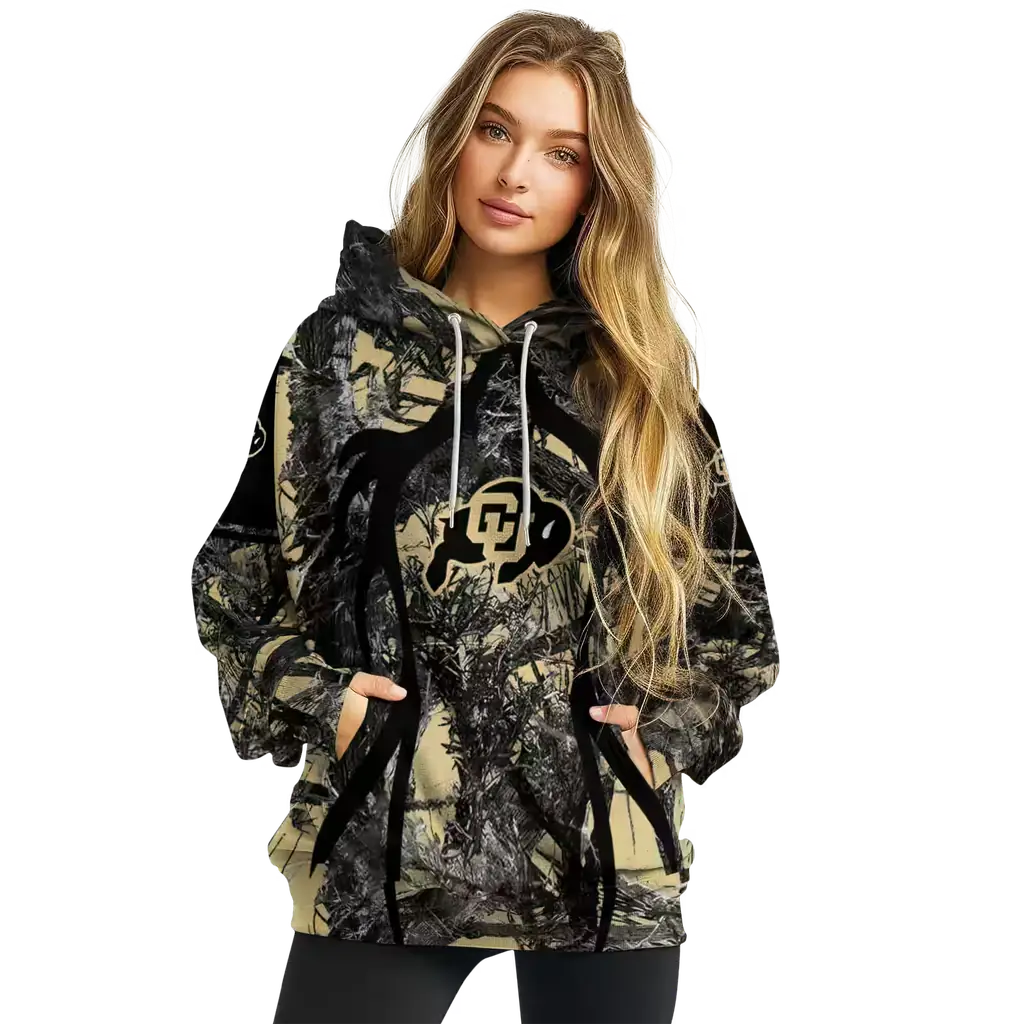 custom colorado buffaloes hunting theme gold black hoodie high quality custom colorado buffaloes hunting theme gold black hoodie high quality