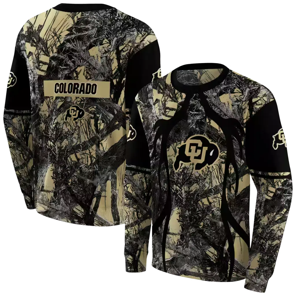 custom colorado buffaloes hunting theme gold black hoodie premium grade custom colorado buffaloes hunting theme gold black hoodie premium grade
