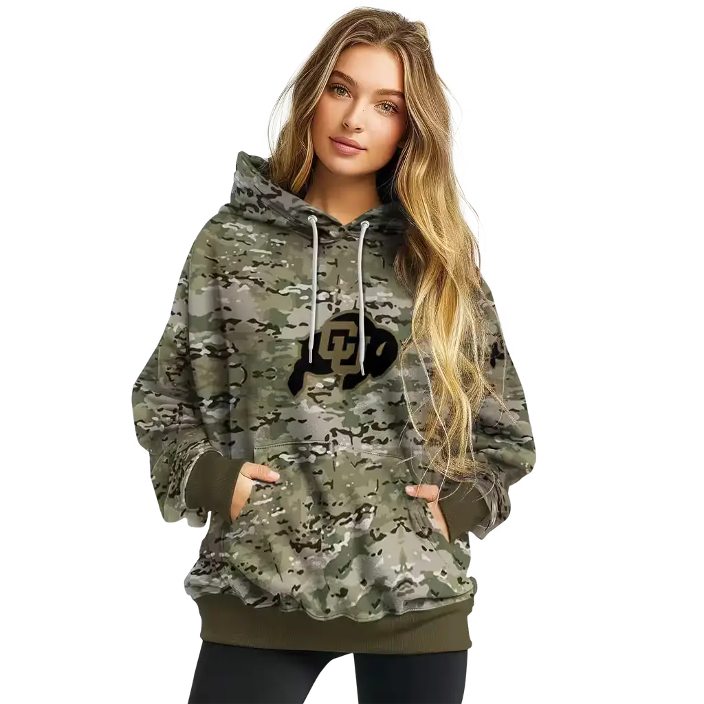 custom colorado buffaloes military style hoodie high quality custom colorado buffaloes military style hoodie high quality