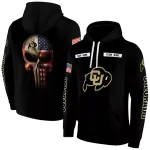 custom colorado buffaloes punisher skull black hoodie best selling
