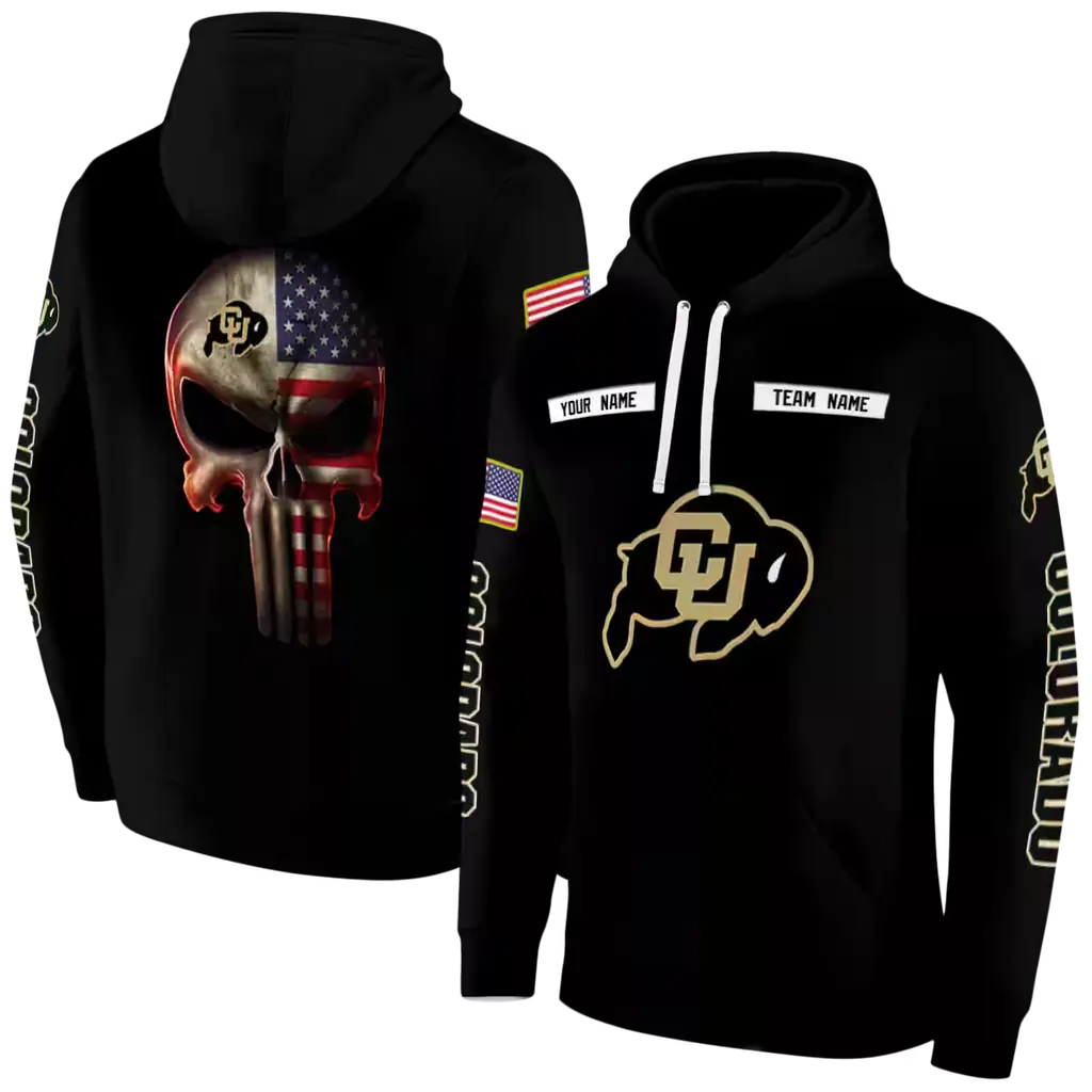 custom colorado buffaloes punisher skull black hoodie fashion forward custom colorado buffaloes punisher skull black hoodie fashion forward