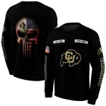 custom colorado buffaloes punisher skull black hoodie best selling