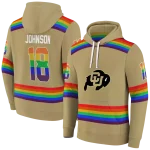 custom colorado buffaloes rainbow stripes gold hoodie best selling