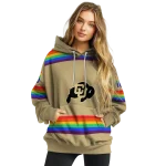 custom colorado buffaloes rainbow stripes gold hoodie best selling