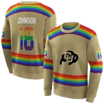 custom colorado buffaloes rainbow stripes gold hoodie best selling