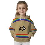 custom colorado buffaloes rainbow stripes gold hoodie best selling