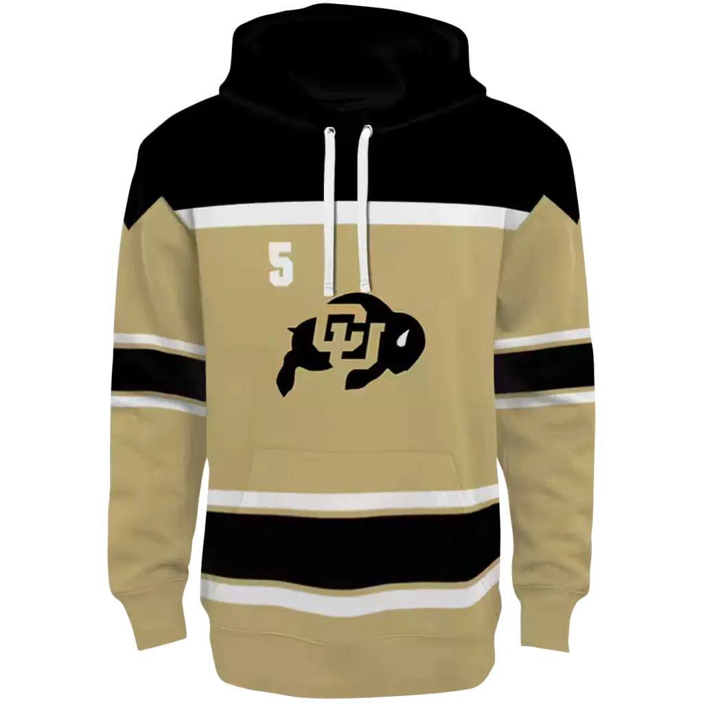 custom colorado buffaloes striped pattern gold hoodie best selling custom colorado buffaloes striped pattern gold hoodie best selling