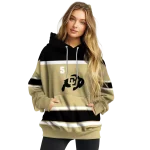custom colorado buffaloes striped pattern gold hoodie best selling