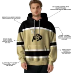 custom colorado buffaloes striped pattern gold hoodie best selling