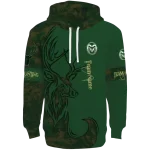 custom colorado state rams deer silhouette green hoodie best selling