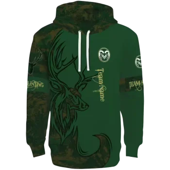 custom colorado state rams deer silhouette green hoodie best selling