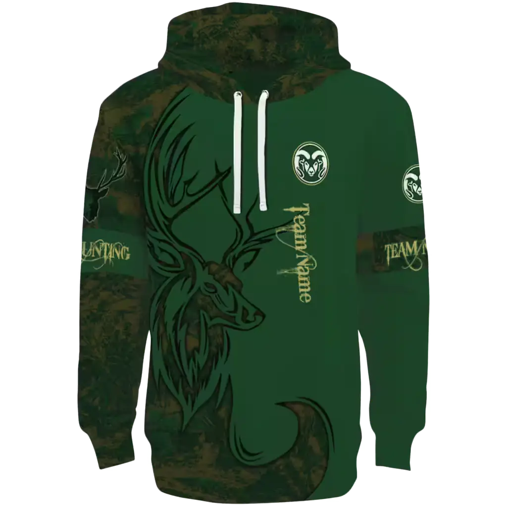 custom colorado state rams deer silhouette green hoodie best selling custom colorado state rams deer silhouette green hoodie best selling