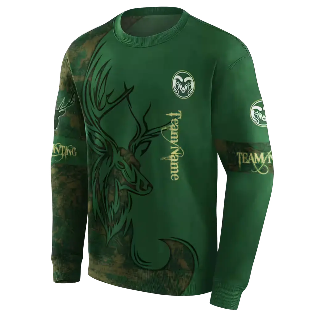 custom colorado state rams deer silhouette green hoodie new arrival custom colorado state rams deer silhouette green hoodie new arrival