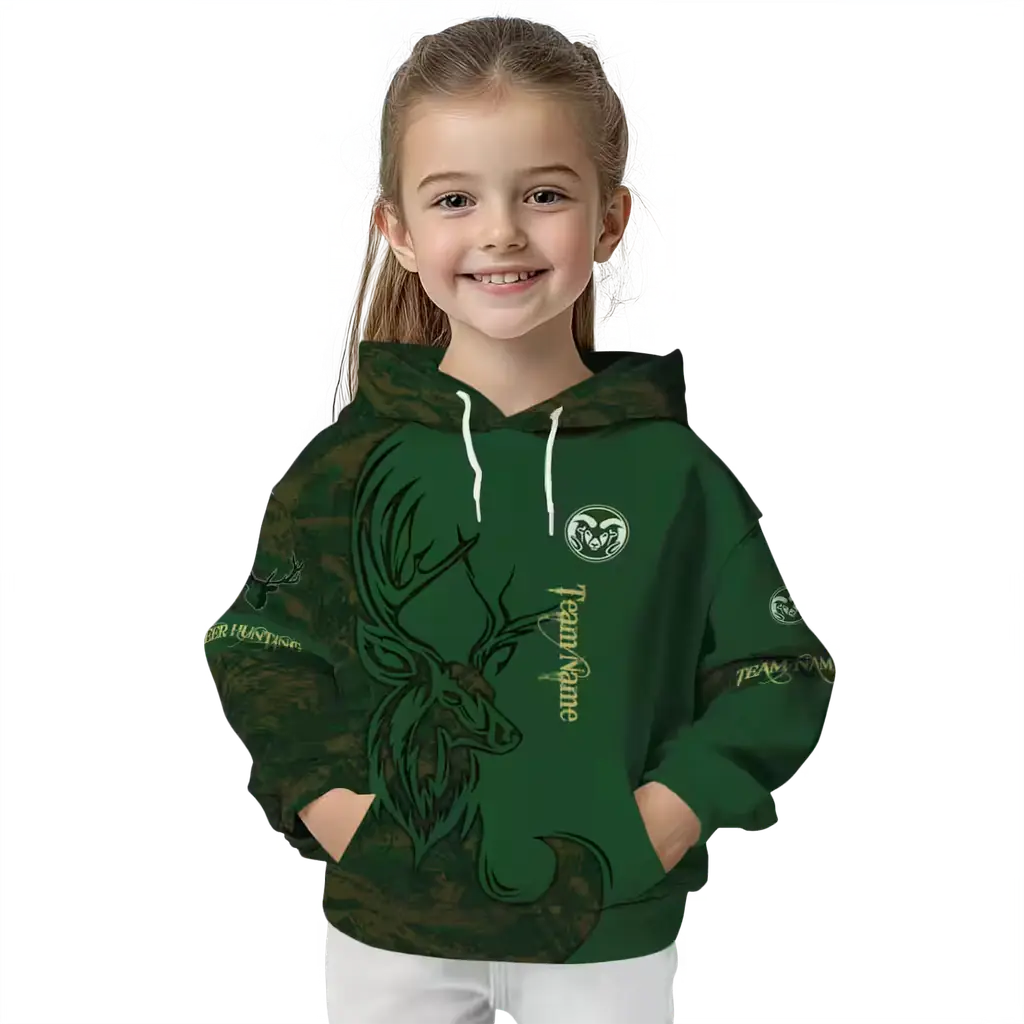 custom colorado state rams deer silhouette green hoodie top rated custom colorado state rams deer silhouette green hoodie top rated