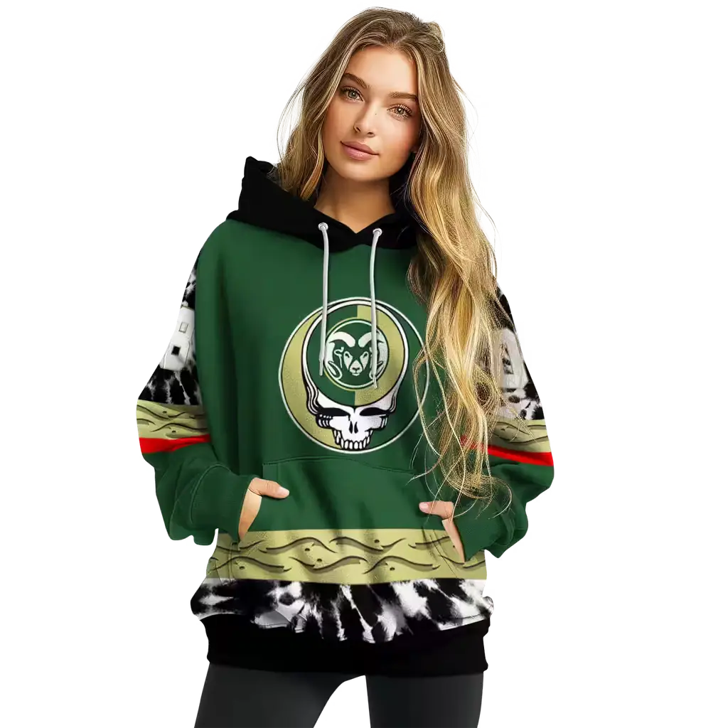 custom colorado state rams grateful vibes green hoodie high quality custom colorado state rams grateful vibes green hoodie high quality