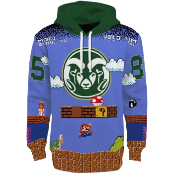 custom colorado state rams mario blue black hoodie best selling