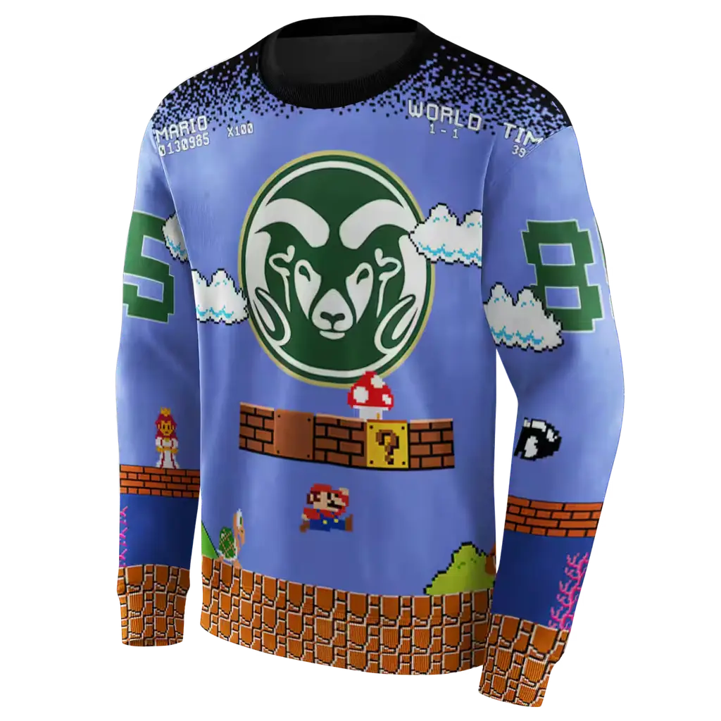 custom colorado state rams mario blue black hoodie new arrival custom colorado state rams mario blue black hoodie new arrival