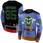 custom colorado state rams mario blue black hoodie best selling