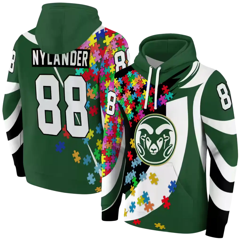custom colorado state rams puzzle pieces green hoodie fashion forward custom colorado state rams puzzle pieces green hoodie fashion forward