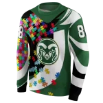 custom colorado state rams puzzle pieces green hoodie best selling