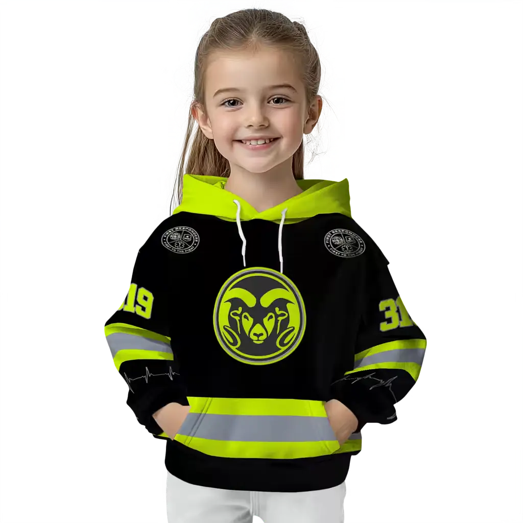 custom colorado state rams safety motif black neon green hoodie top rated custom colorado state rams safety motif black neon green hoodie top rated
