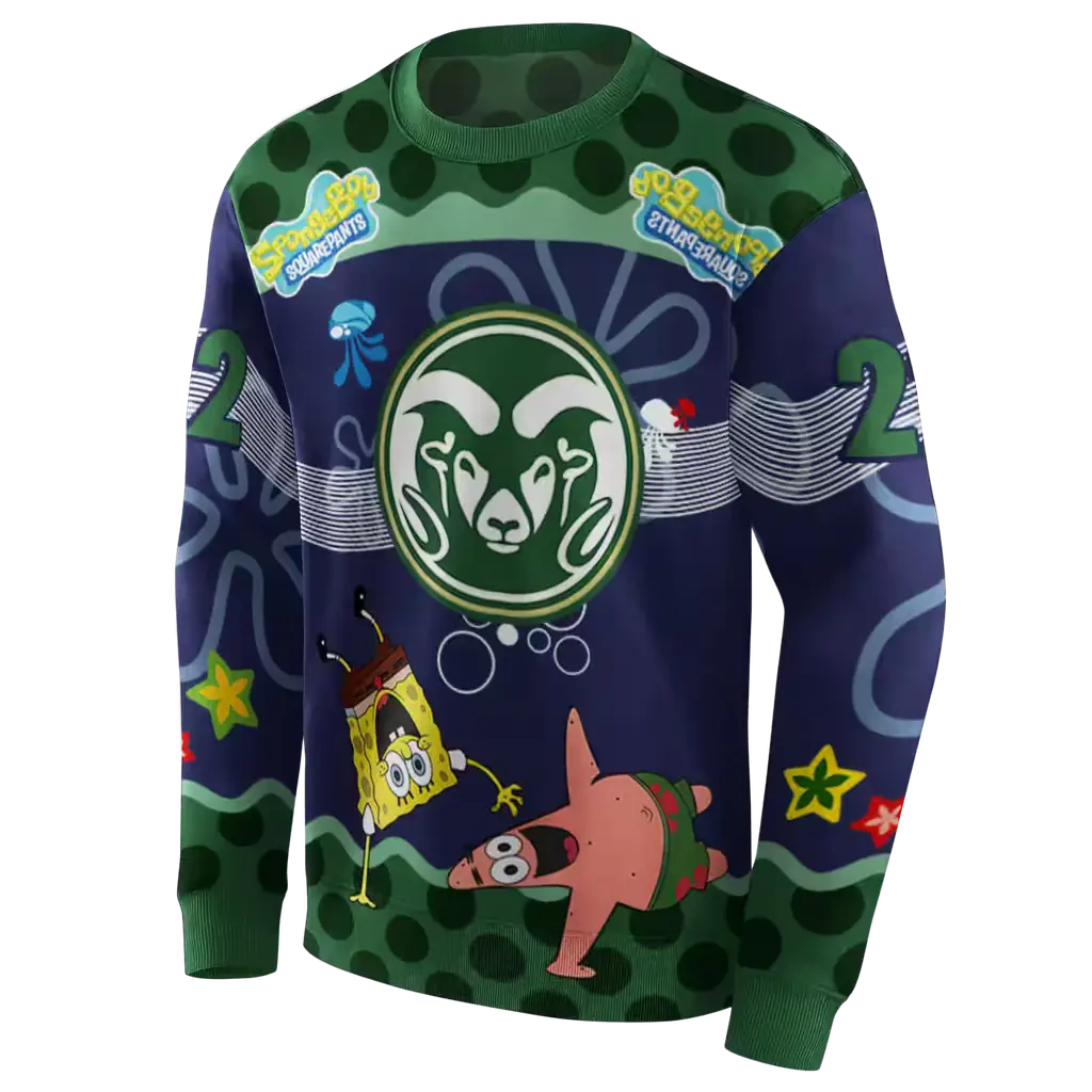 custom colorado state rams spongebob patrick star green navy hoodie new arrival custom colorado state rams spongebob patrick star green navy hoodie new arrival