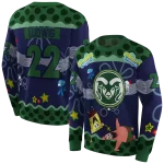 custom colorado state rams spongebob patrick star green navy hoodie best selling
