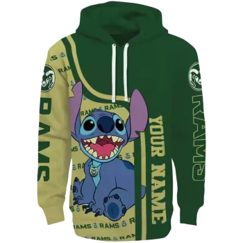 custom colorado state rams stitch green hoodie best selling