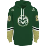 custom colorado state rams striped sleeves green hoodie best selling