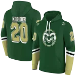 custom colorado state rams striped sleeves green hoodie best selling