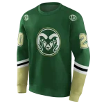 custom colorado state rams striped sleeves green hoodie best selling