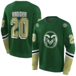 custom colorado state rams striped sleeves green hoodie best selling