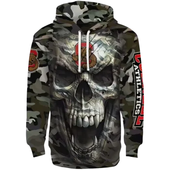 custom cornell big red camo skull hoodie best selling